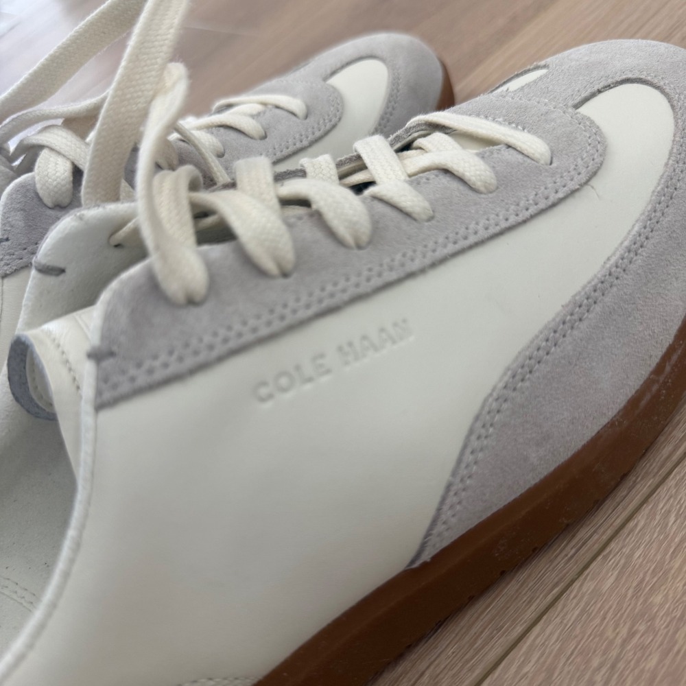 Cole Haan GrandSeries White Leather Suede Gum Sole Sneakers Low Top Shoes - Picture 10 of 11